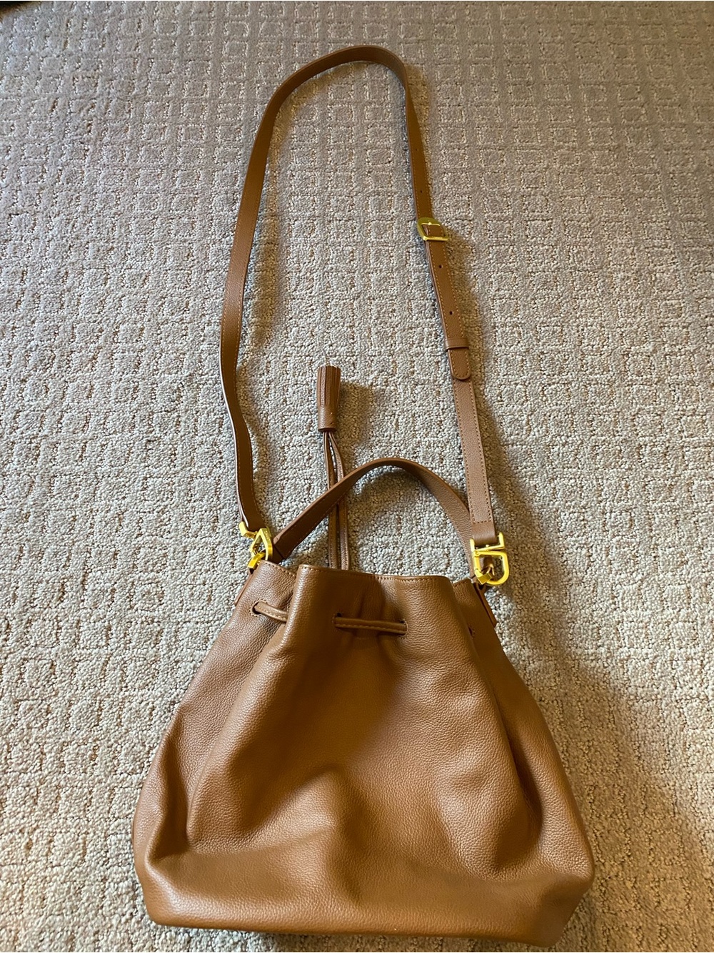 Lipault Paris brown with gold accents crossbody